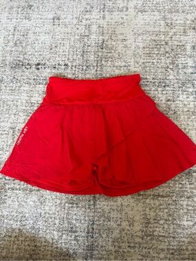 Red Athletic Skort Shorts